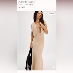 Free People Audrey Sweater Set Dress Cardigan Small